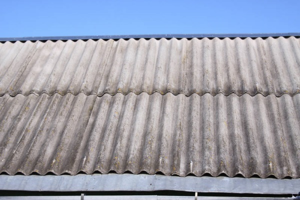 aged corrugated metal sheet roofing